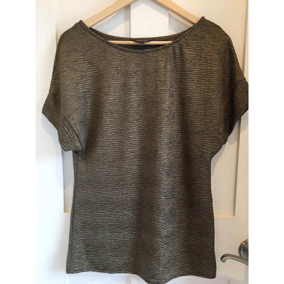 Phase Eight Womens Blouse Gold Metallic UK Size 14 (US Size Medium) - Picture 1 of 6